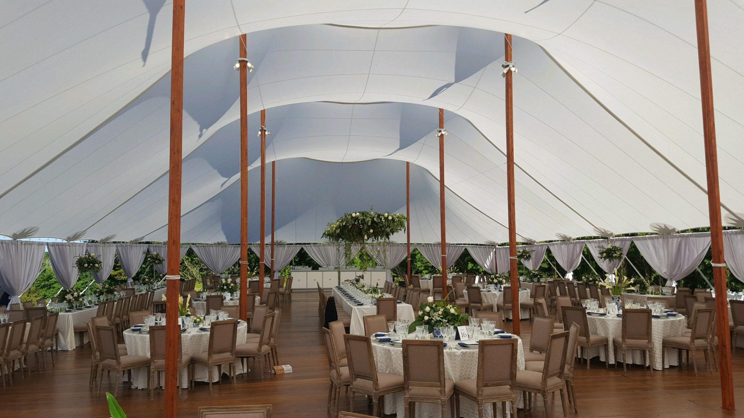 Tension Tents for a Classic High-End Aesthetic
