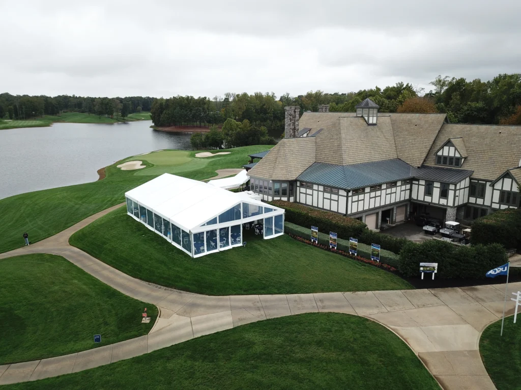 Anchor Industries clear span event tent at residential property